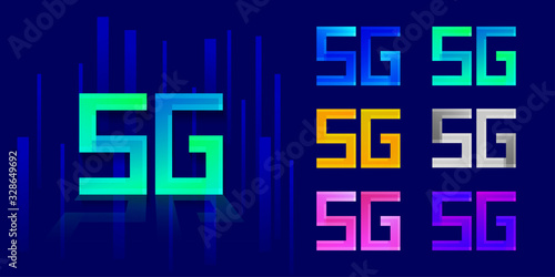 5G icon. 5g network communication technology