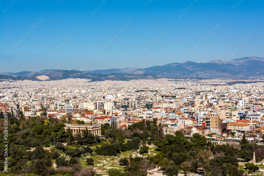 View of Athens from Areopagus hill