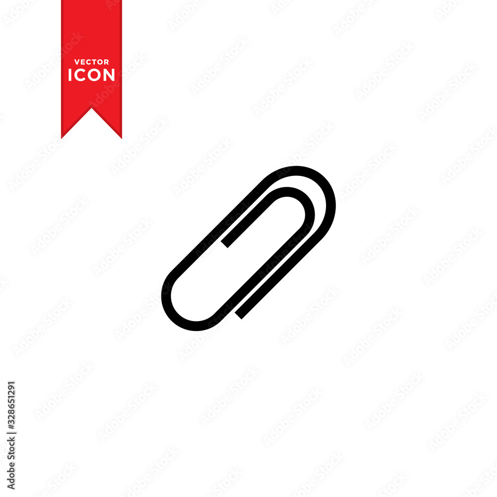 Paper clip icon vector. Flat design style on trendy icon. Paper clip icon vector. Flat design style on trendy icon.