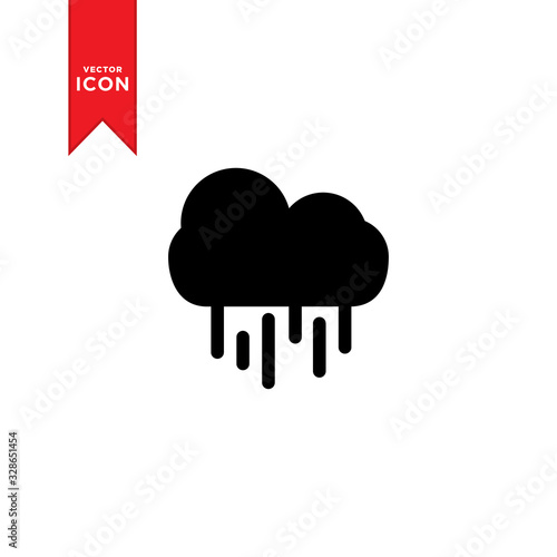 Cloudy icon vector. Cloud symbol. Weather vector illustration. Trendy flat design style on white background.