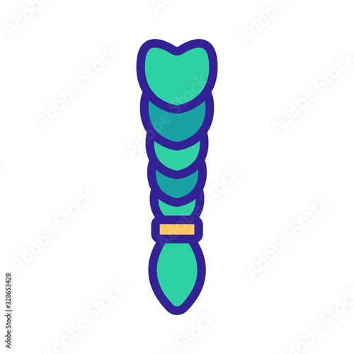 braid Icon vector. Thin line sign. Isolated contour symbol illustration