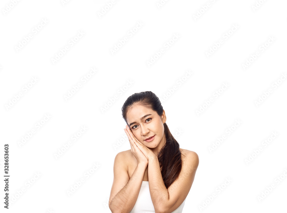 Beautiful Young Asian woman with clean fresh Beautiful Young Asian woman with clean fresh