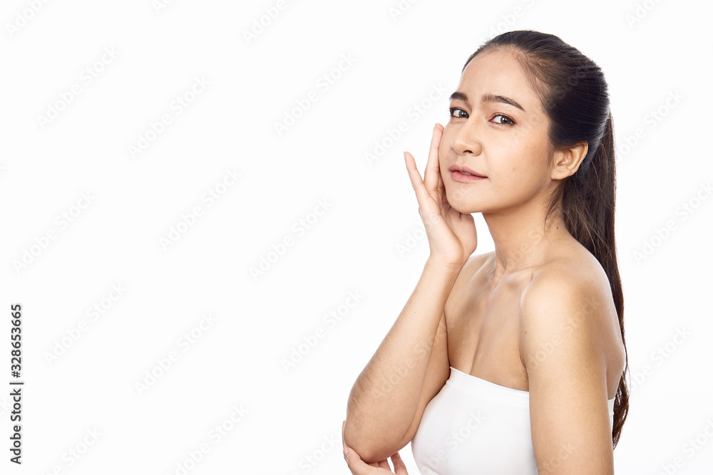 Beautiful Young Asian woman with clean fresh Beautiful Young Asian woman with clean fresh