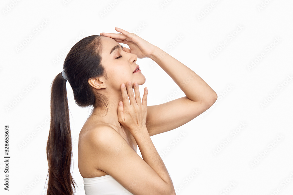 Beautiful Young Asian woman with clean fresh Beautiful Young Asian woman with clean fresh