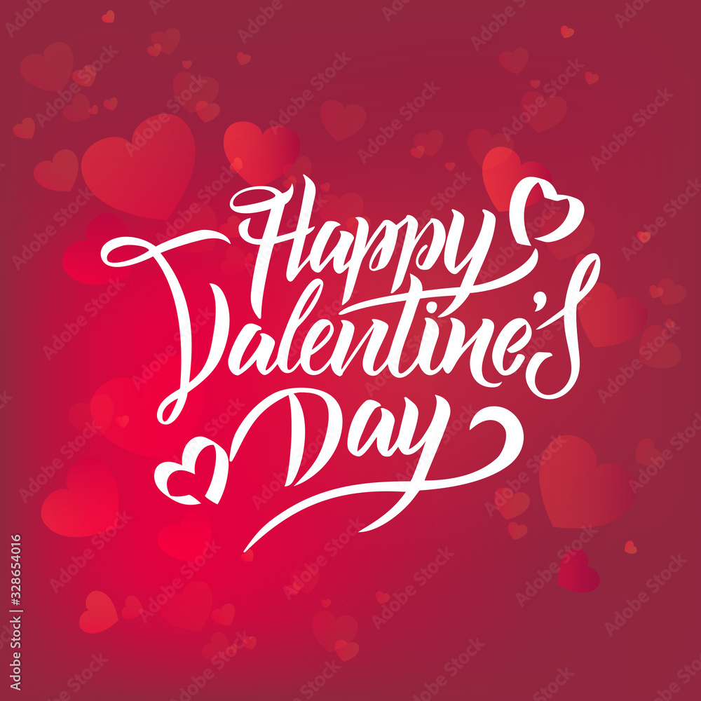 Happy Valentines Day typography vector design for greeting cards and poster. Valentines Day text on a white background. Design template celebration. Vector illustration.