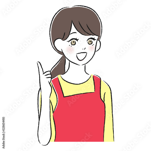 エプロン　女性