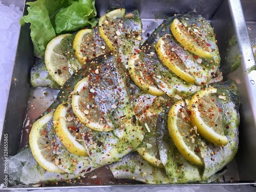 fresh fish marinated