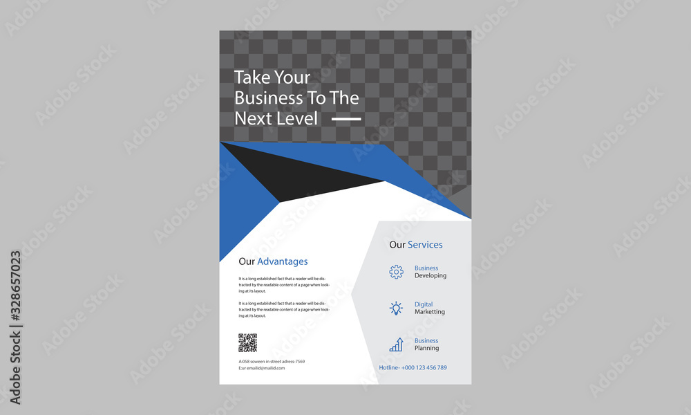 Corporate Flyer Layout with Graphic Elements Corporate Flyer Layout with Graphic Elements