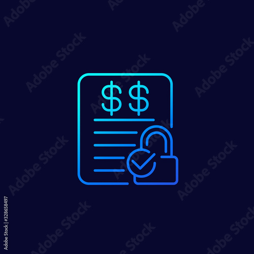 fixed costs icon, line design