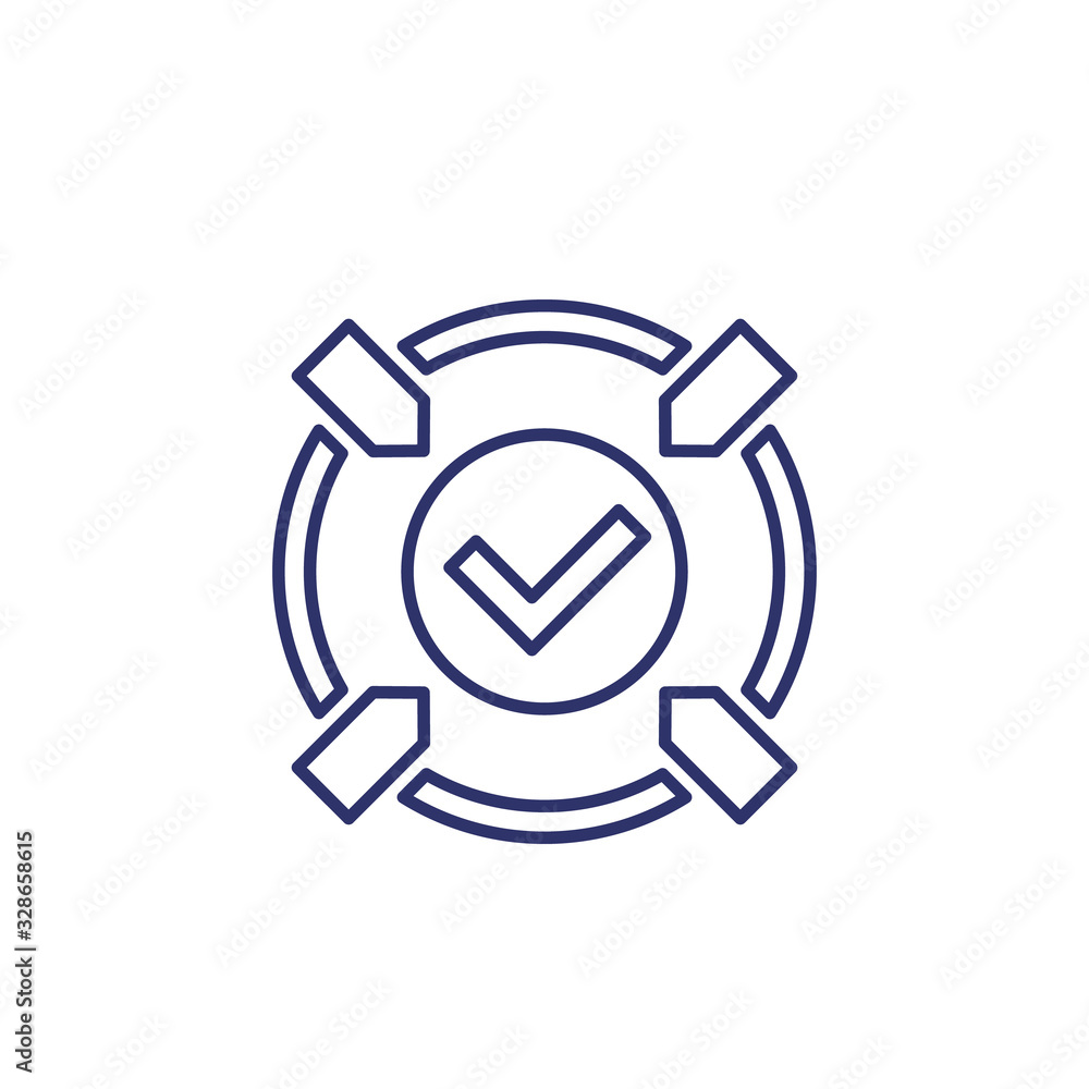 positive impact and action line icon