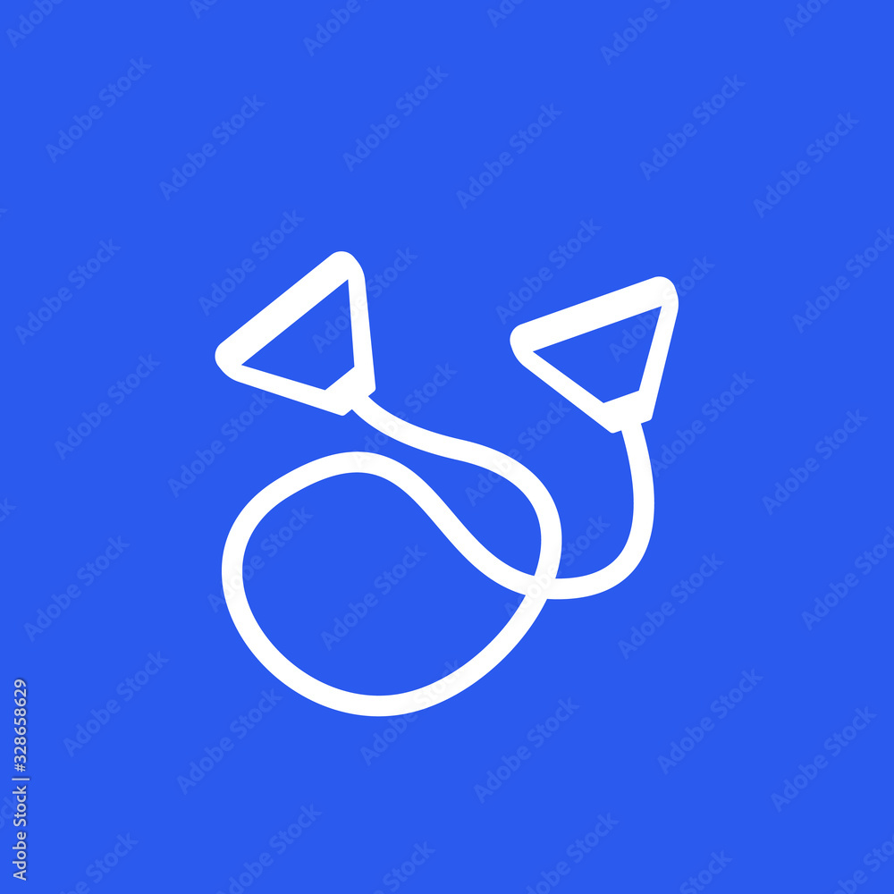 resistance band for exercises icon, vector resistance band for exercises icon, vector