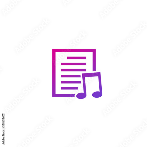 playlist icon on white, vector