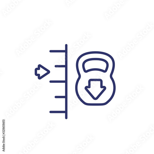 pressure level vector line icon