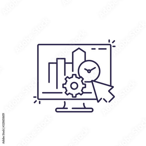 productivity, business software line icon