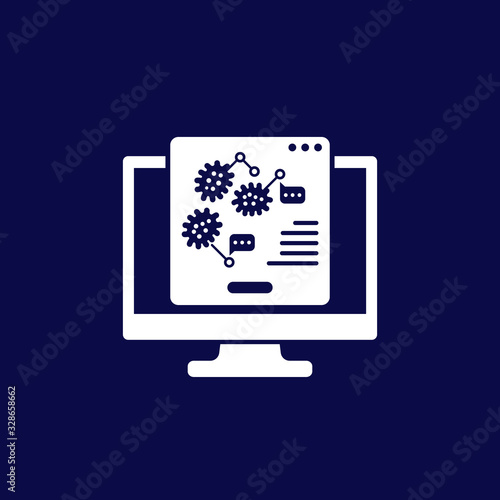 virus research or epidemiology icon