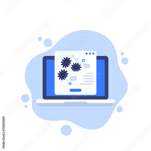 virus research, epidemiology vector icon