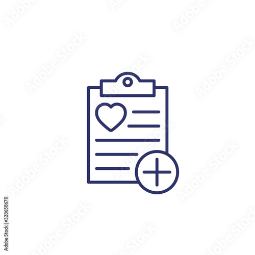 add to wish list icon, line