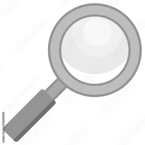 isolated vector illustration of loupe