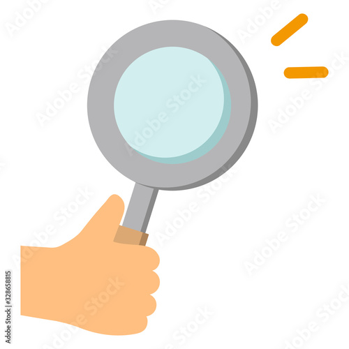isolated vector illustration of loupe