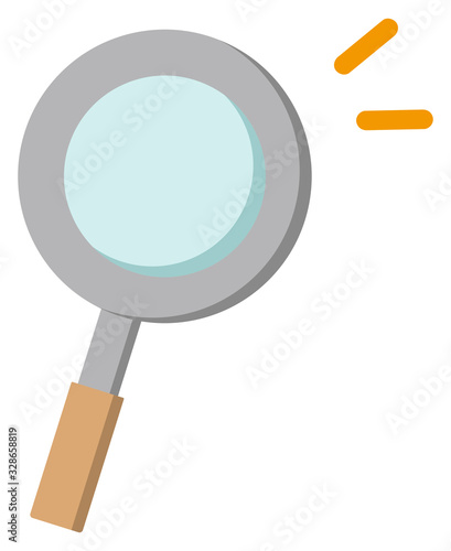 isolated vector illustration of loupe
