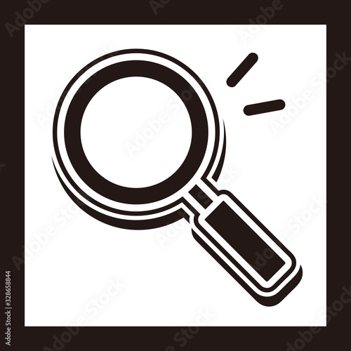 isolated vector icon of loupe