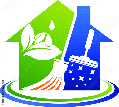 house cleaning service logo