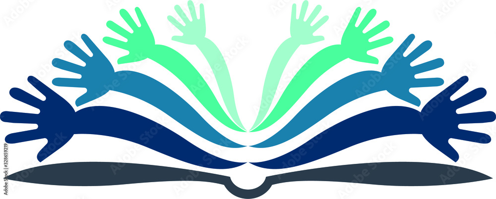 Obraz premium hand book logo