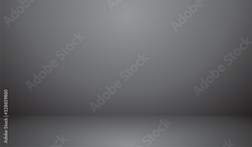 Dark Grey Background off Photo Studio Room Vector Illustration