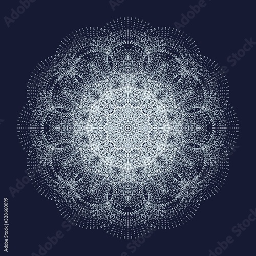Abstract design element with particles. Cyber Pattern