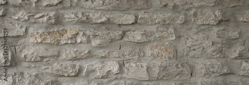 Banner: Textur Alte graue Steinmauer