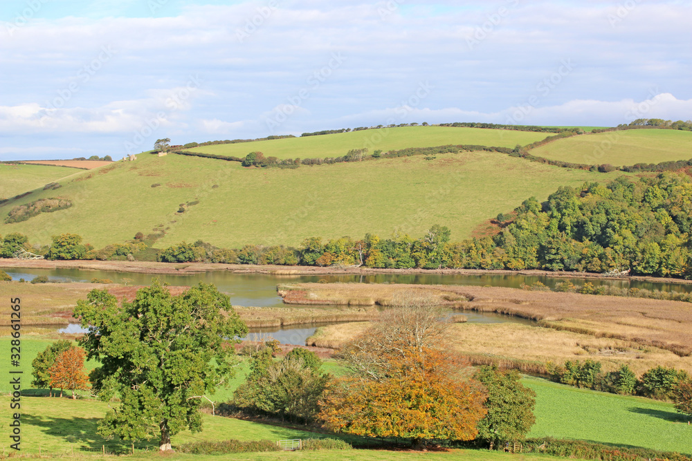 River Dart and Dart Valley in Autumn