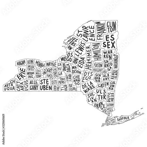 New York state vector map