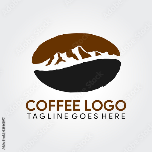 Coffee Mountain Company Logo Design Ideas Template