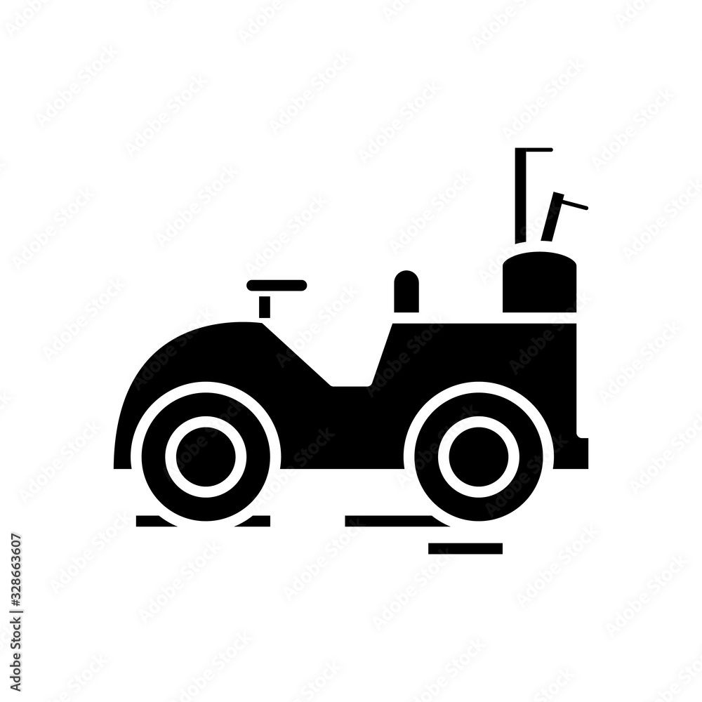 Special car black icon, concept illustration, vector flat symbol, glyph sign.