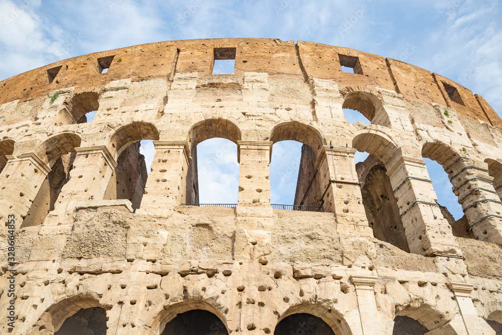the famous Coliseum of Rome (Colosseum - Flavian Amphitheatre), Lazio, Italy