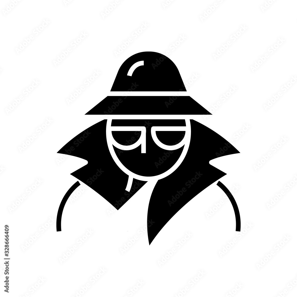 Spier black icon, concept illustration, vector flat symbol, glyph sign. Spier black icon, concept illustration, vector flat symbol, glyph sign.