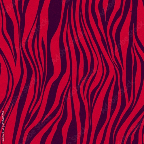 Bright seamless pattern with red and black lines. Zebra skin style. Design for print  textile  fabric.