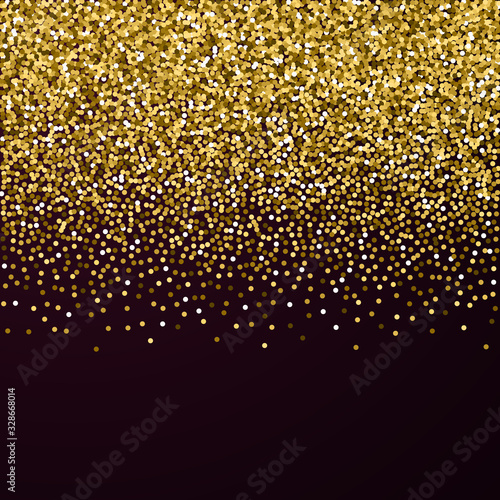 Round gold glitter luxury sparkling confetti. Scat