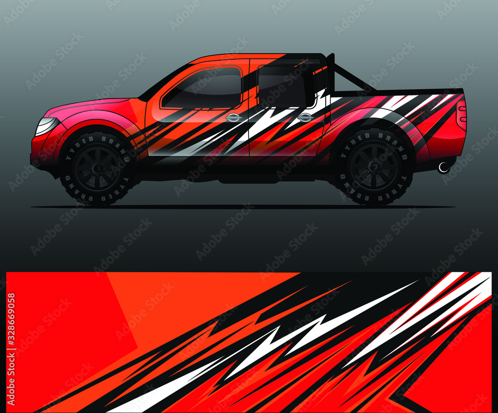 truck decal graphic wrap vector, abstract background truck decal graphic wrap vector, abstract background