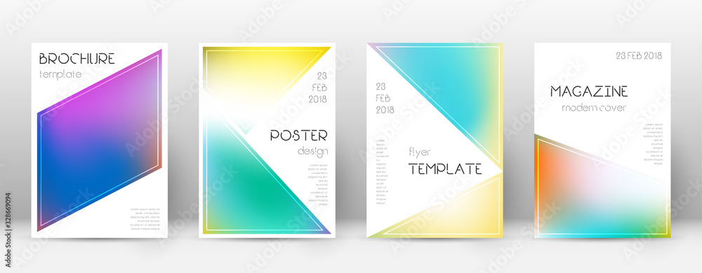 Fototapeta premium Flyer layout. Triangle likable template for Brochu