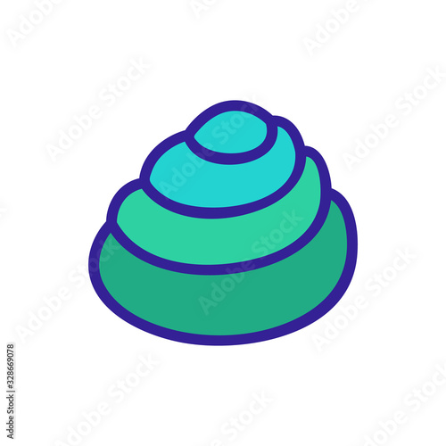 seashell icon vector. Thin line sign. Isolated contour symbol illustration