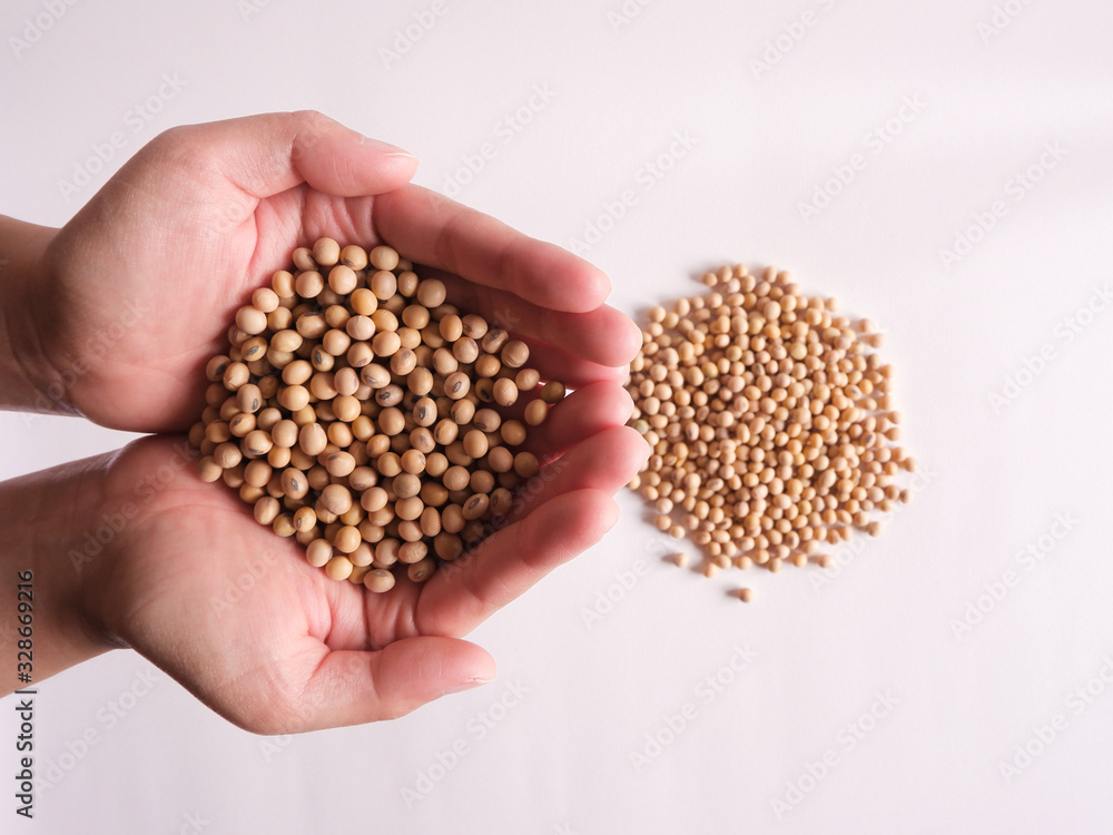 Mix Organic beans top view background Mix Organic beans top view background