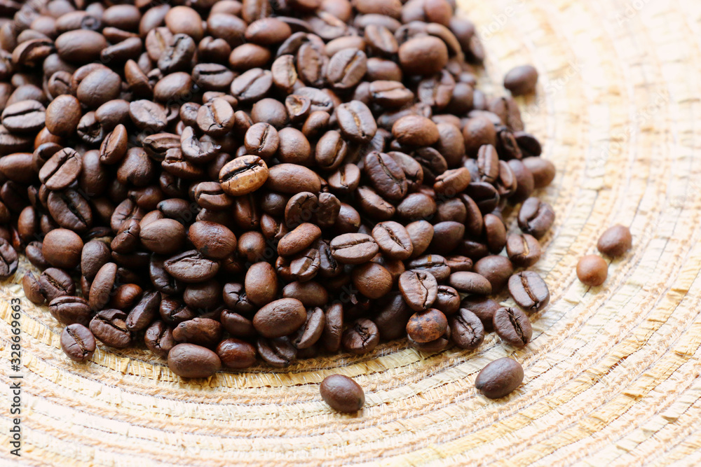 Geröstete Kaffeebohnen Geröstete Kaffeebohnen