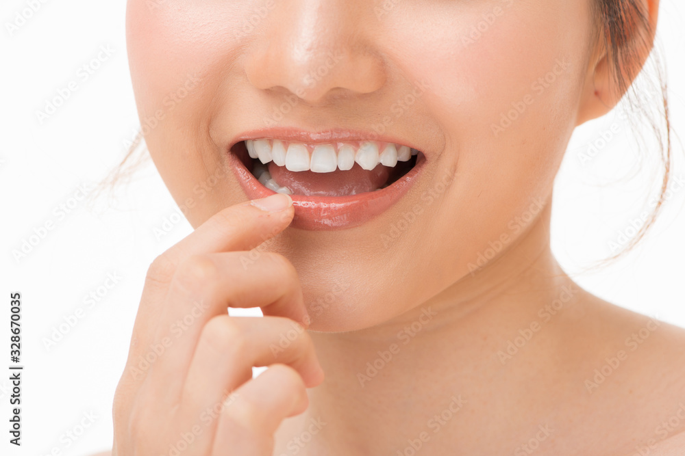 Beautiful smile with healthy teeth, close-up Beautiful smile with healthy teeth, close-up