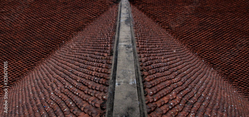 red roof pattern style