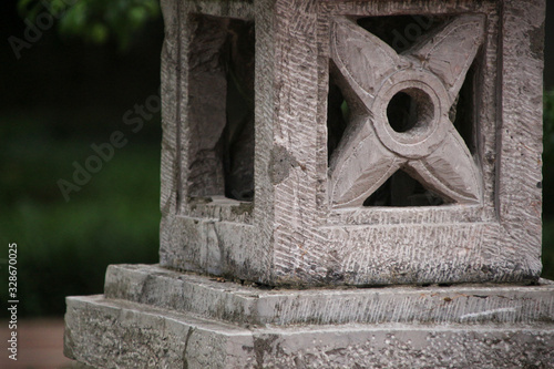 asian style stone tower