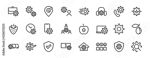 A simple set of settings and options related to Vector Line Icons. Contains icons such as set time, business, phone, and more. Editable Stroke.. 480x480