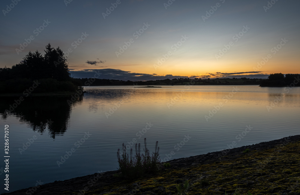 Sunrise over Barcraigs Reservoir, Newton of Belltrees, Renfrewshire, Scotland