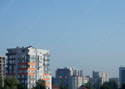 Beautiful top view to the central district of Chisinau.