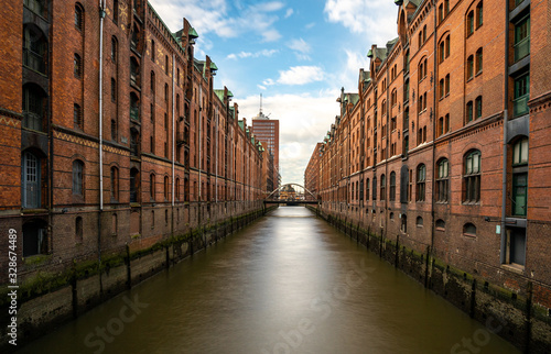 image of red hamburg warehouse district buildings, hamburg, germany © Alexander